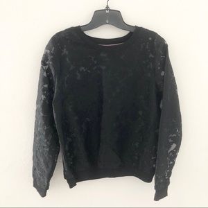 Black Sheer Embroidered Cuteness